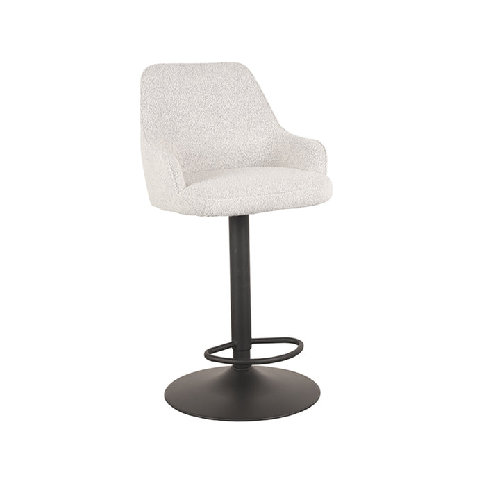 LABEL51 - Barkruk Fender - Champagne Boucle - Zwart Metaal