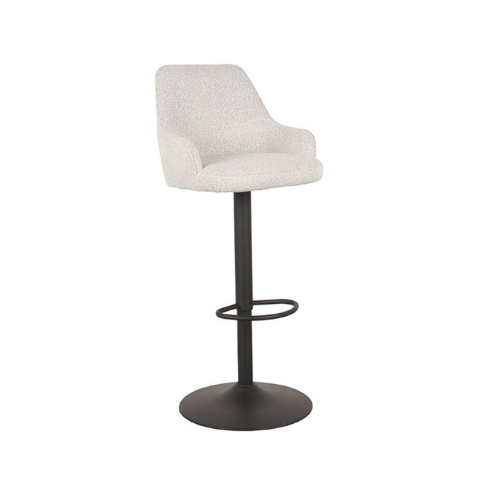 LABEL51 - Barkruk Fender - Champagne Boucle - Zwart Metaal