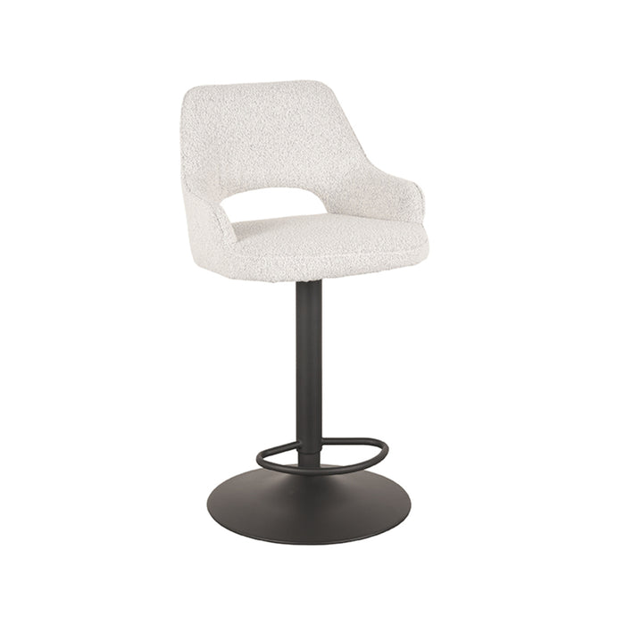 LABEL51 - Barkruk Fer - Champagne Boucle - Zwart Metaal