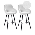 Beliani - CASMALIA - Barkruk set van 2 - Gebroken wit - Off-white