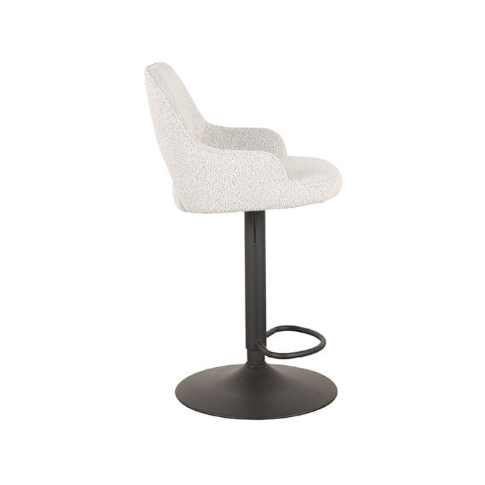 LABEL51 - Barkruk Fer - Champagne Boucle - Zwart Metaal
