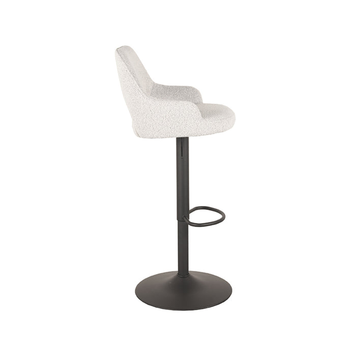 LABEL51 - Barkruk Fer - Champagne Boucle - Zwart Metaal
