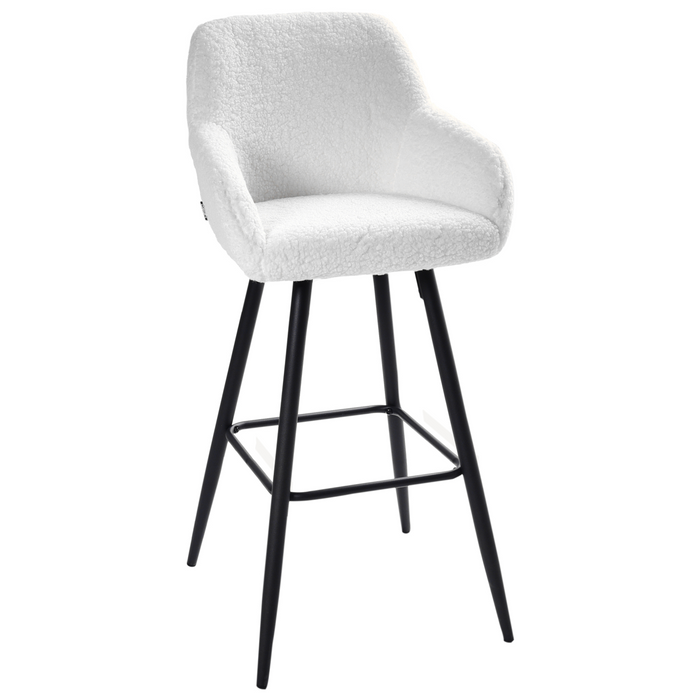 Beliani - CASMALIA - Barkruk set van 2 - Gebroken wit - Off-white