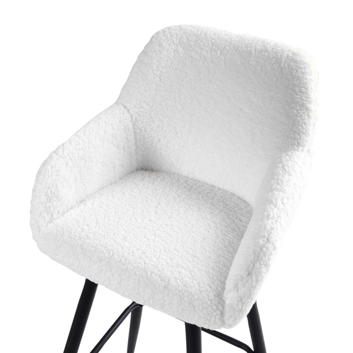 Beliani - CASMALIA - Barkruk set van 2 - Gebroken wit - Off-white