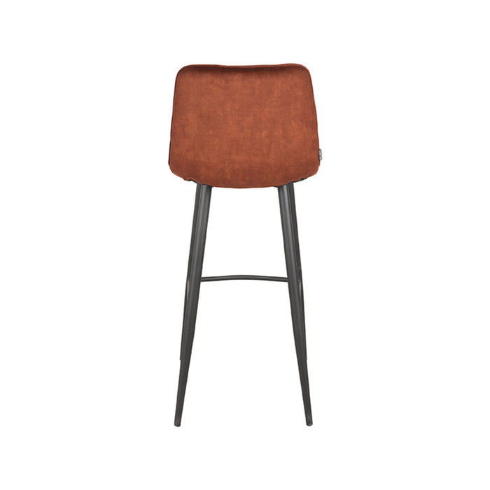 LABEL51 - Barkruk Jelt Hoog - Rust Velours - Zwart Metaal