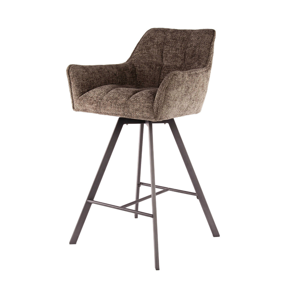 Fraaai Ramon draaibare barstoel - 69 cm - geweven - taupe