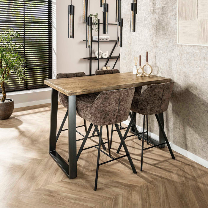 Fraaai Ramon draaibare barstoel - 69 cm - geweven - taupe