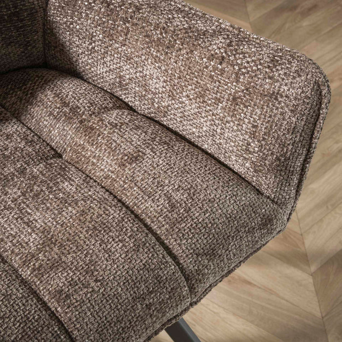 Fraaai Ramon draaibare barstoel - 69 cm - geweven - taupe