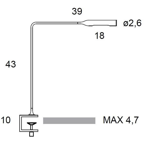 Flo Clamp klemlamp LED 3000K zwart