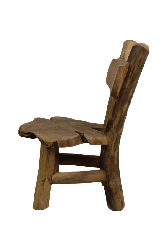 Kinderstoel Flintstone - oud teakhout