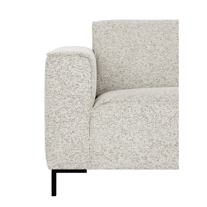 by fonQ Loft Hoekbank met Chaise Longue Rechts - Chenille Melange - Ecru