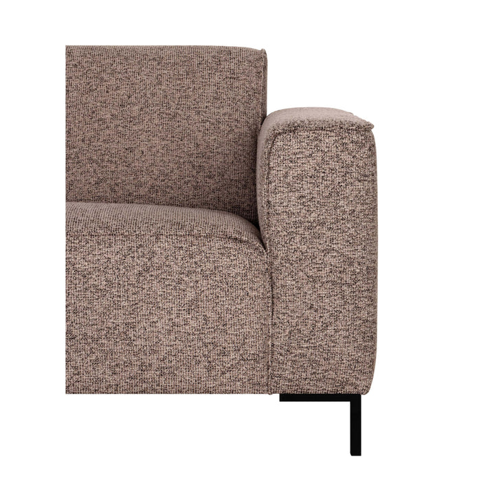 by fonQ Loft Hoekbank met Chaise Longue Links - Chenille Melange - Blush