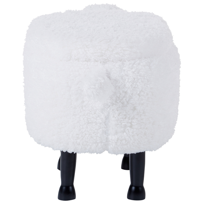 Beliani - SHEEP - Poef - Wit - Polyester