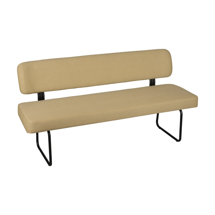 Eetkamerbank Lerdal - Geel - Textiel - 175x88x65cm (BxHxD)