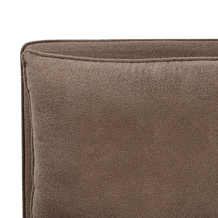 Beliani-BAJONNA-Bed met opbergruimte-Taupe-160 x 200 cm-Bouclé