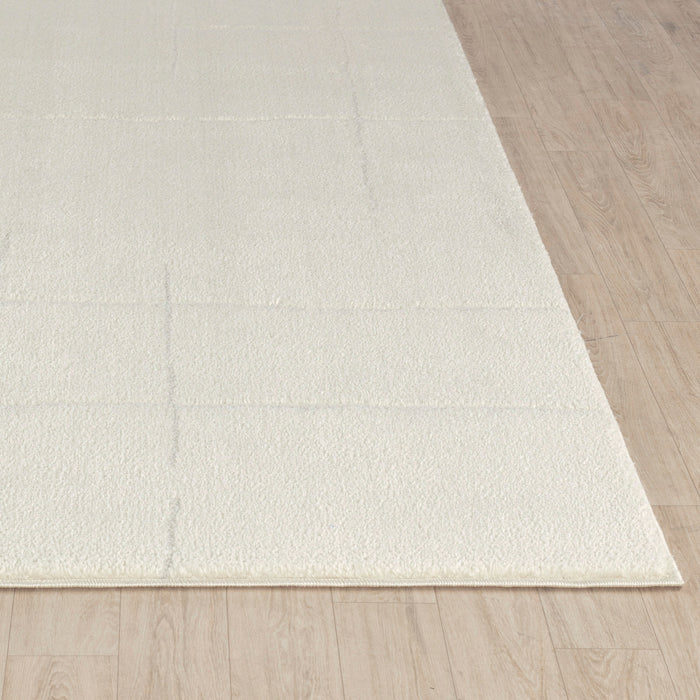 by fonQ Stribb Vloerkleed 200 x 275 cm - Ivoor
