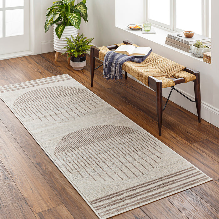 by fonQ Weeve Runner Vloerkleed 80 x 220 cm - Licht Zand