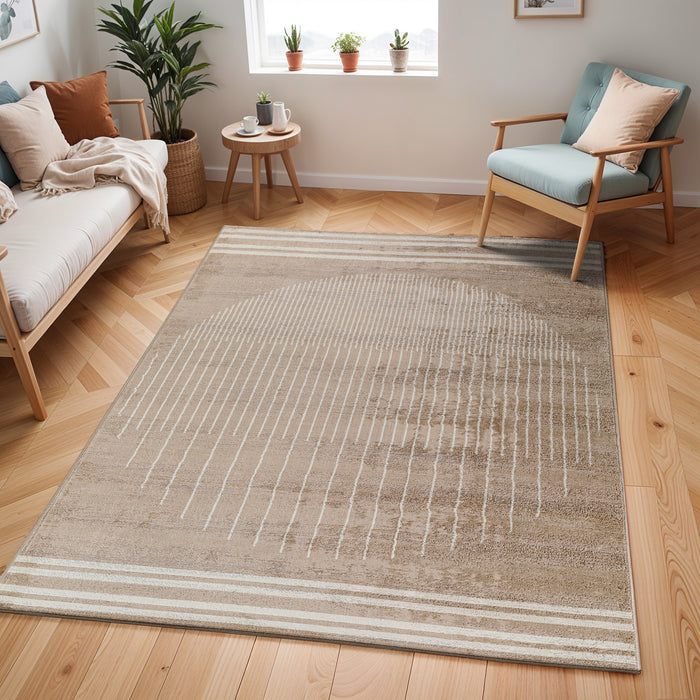 by fonQ Weeve Vloerkleed 160 x 215 cm - Donker Zand