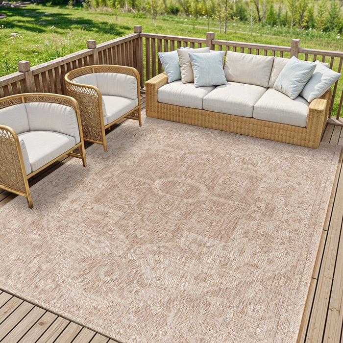 by fonQ Sira Vloerkleed 160 x 213 cm - Donker Beige