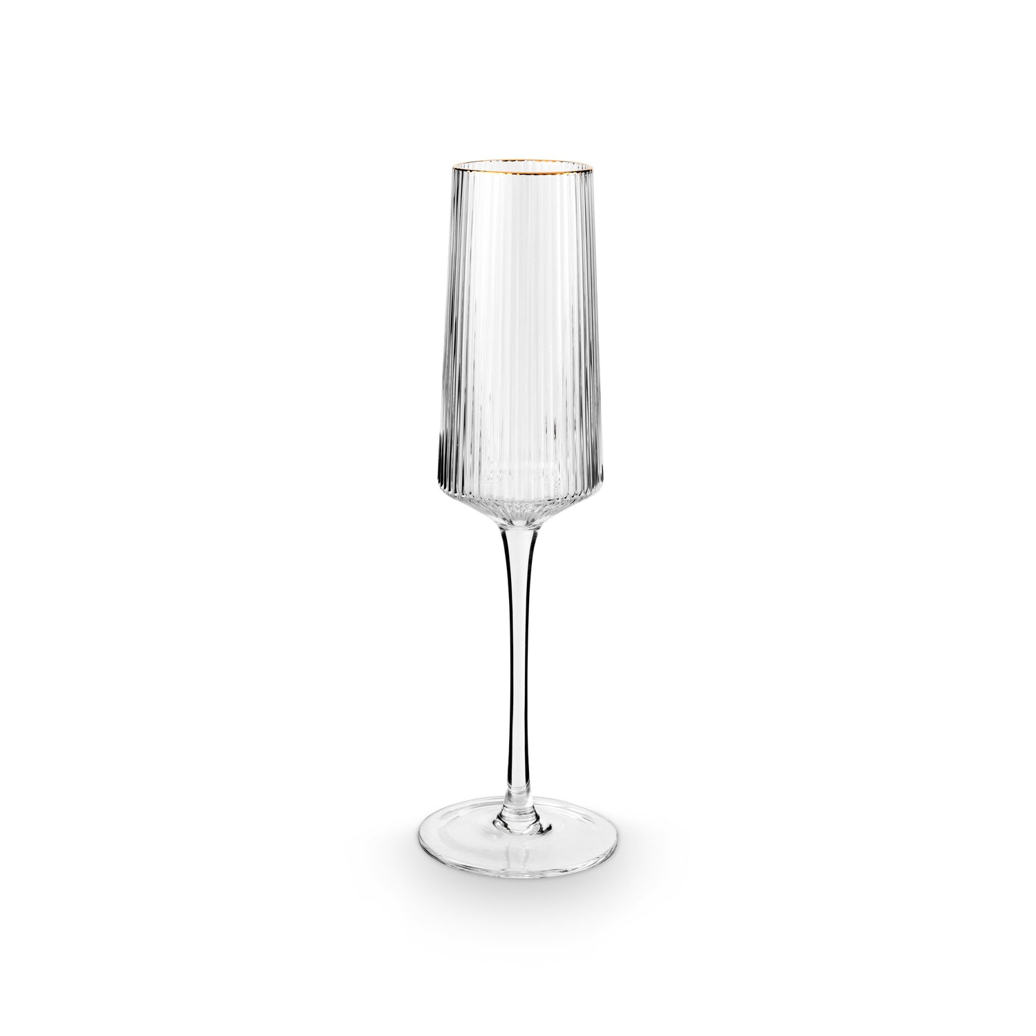vtwonen Champagneglazen - Glazen set van 4 - met Gouden Rand