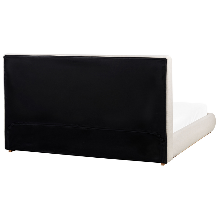 Beliani-CAMPAGNE-Bed met opbergruimte-Beige-180 x 200 cm-Polyester