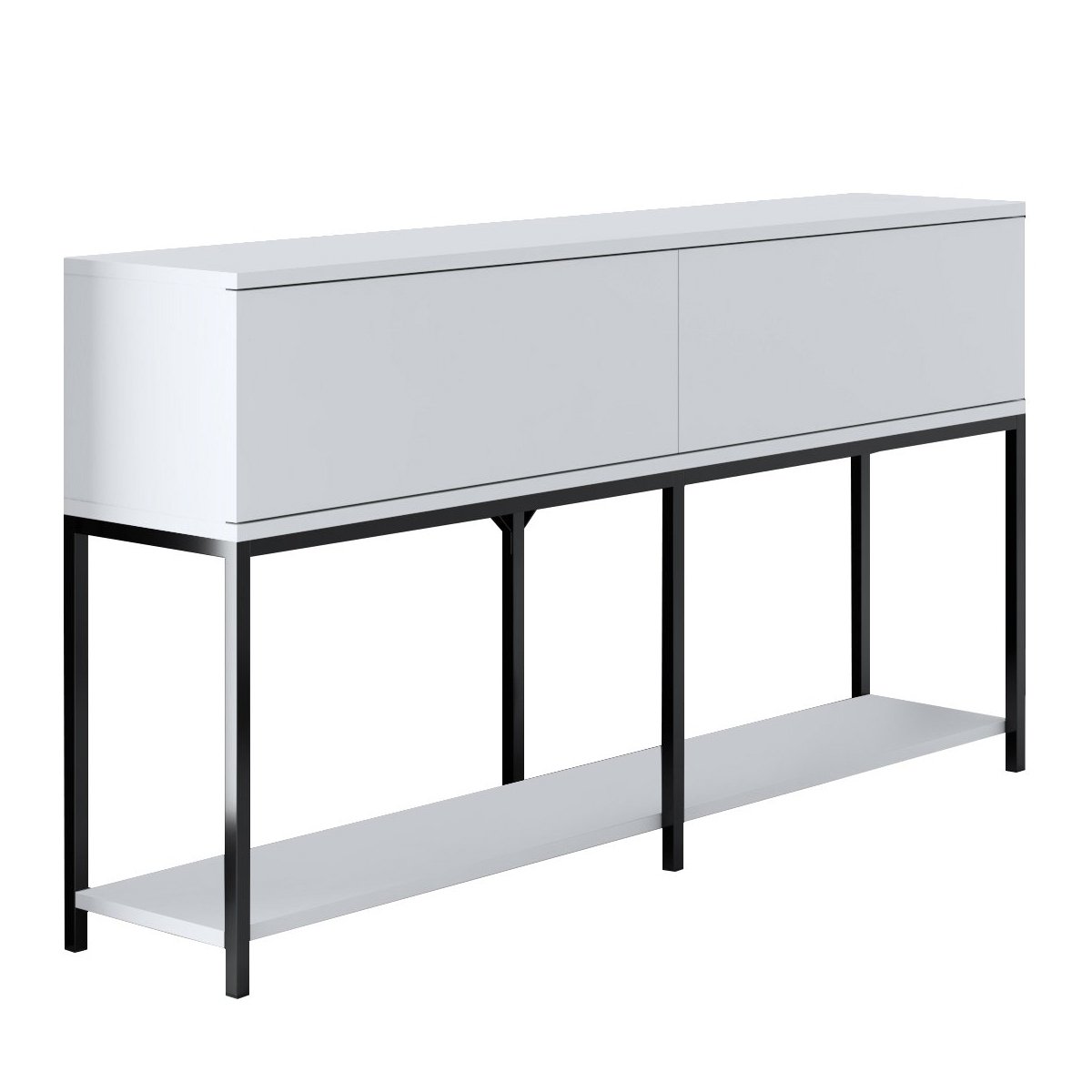 Calicosy - Consoletafel LORD - B150 cm - Wit| Zwart