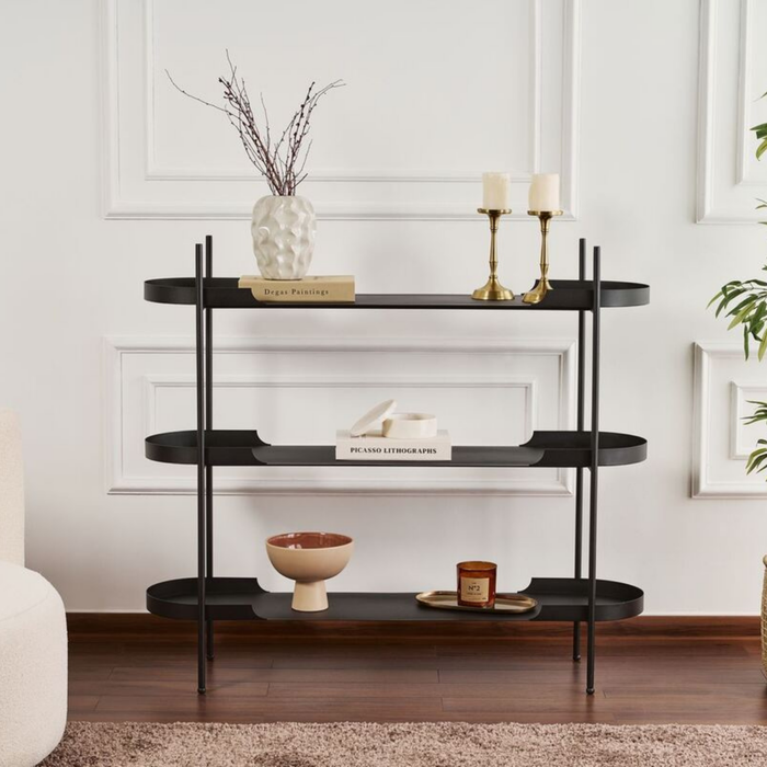 Calicosy - Metalen Wandrek BLAIR - B120 cm - Zwart