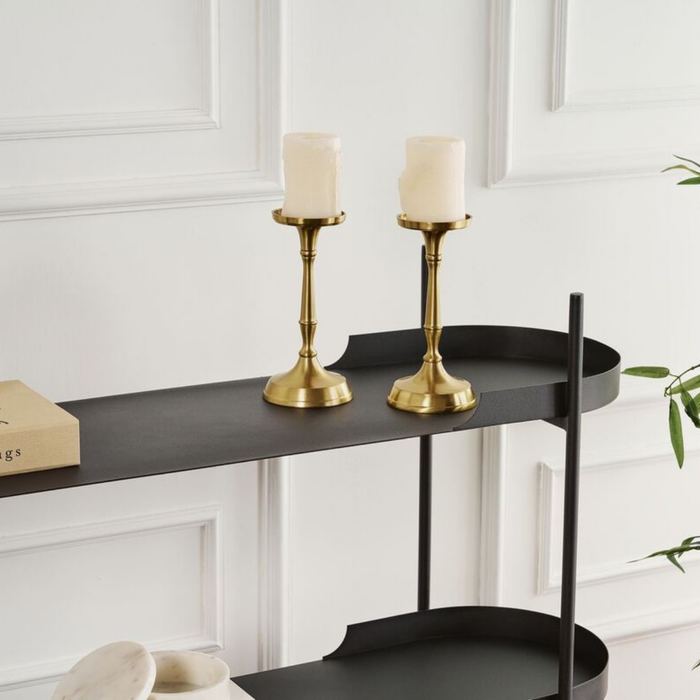 Calicosy - Metalen Wandrek BLAIR - B120 cm - Zwart