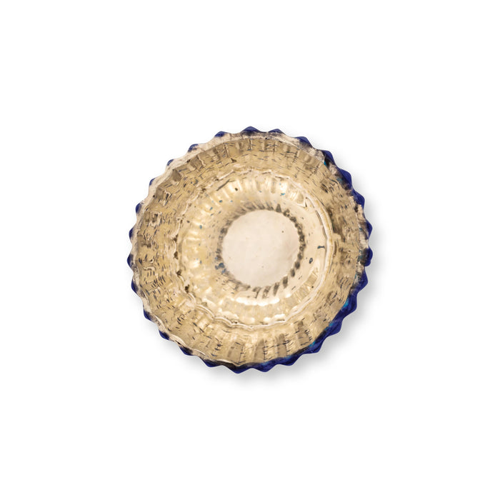 Pip Studio Waxinelichthouders Set van 4 - van Glas - Blauw - 7x7cm