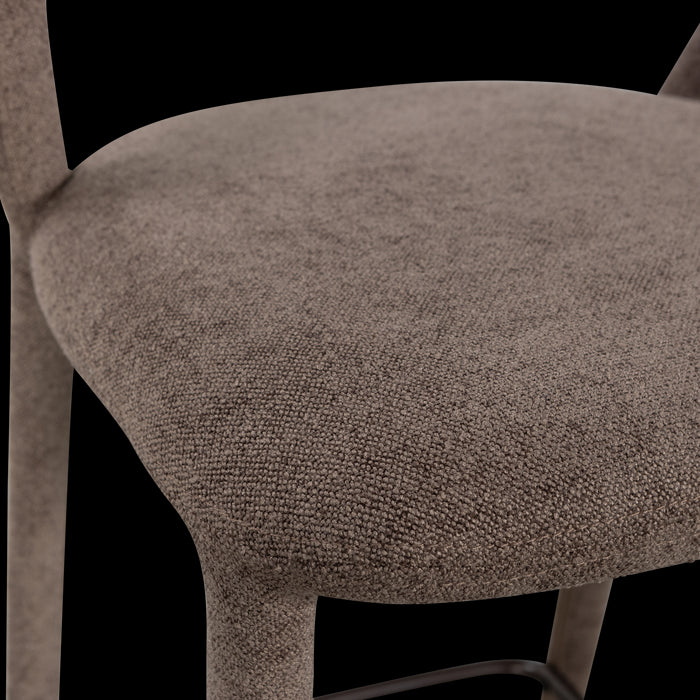 WOOOD Noble Barstoel - Polyester - Taupe - 95x48x52