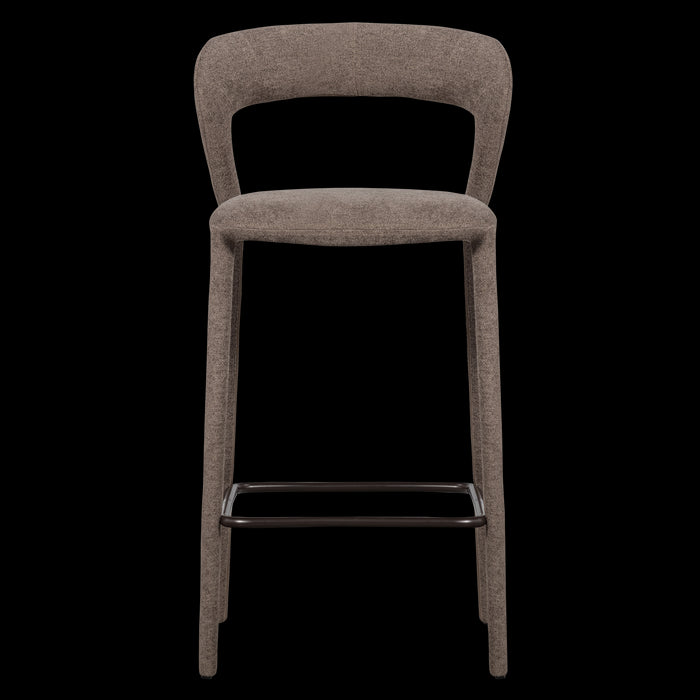 WOOOD Noble Barstoel - Polyester - Taupe - 95x48x52