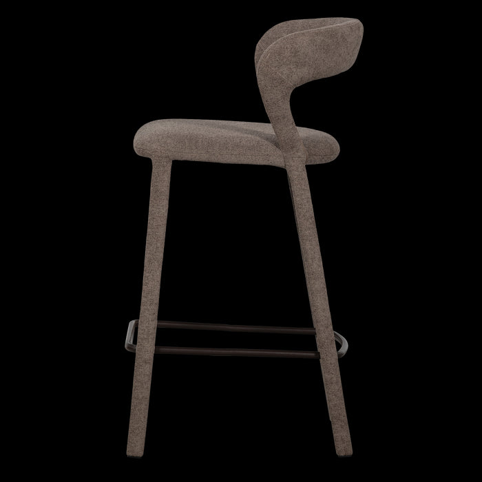 WOOOD Noble Barstoel - Polyester - Taupe - 95x48x52