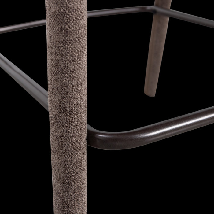 WOOOD Noble Barstoel - Polyester - Taupe - 95x48x52