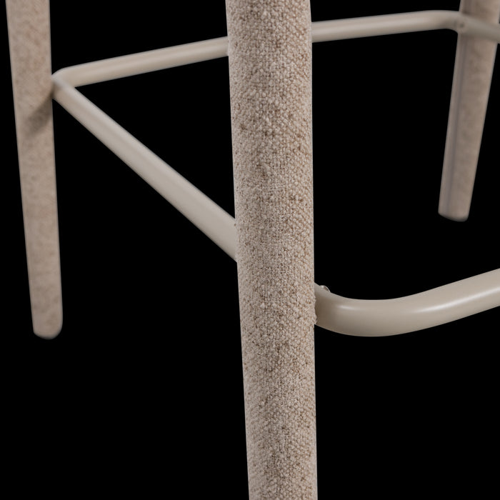 WOOOD Noble Barstoel - Polyester - Zand - 95x48x52
