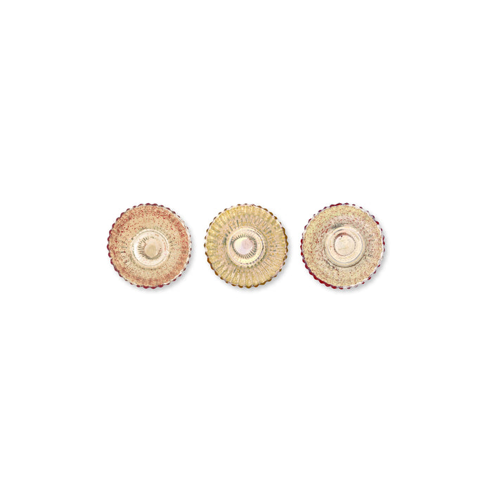 Pip Studio Waxinelichthouders Set van 3 - van Glas - Rood - 10x10.5cm
