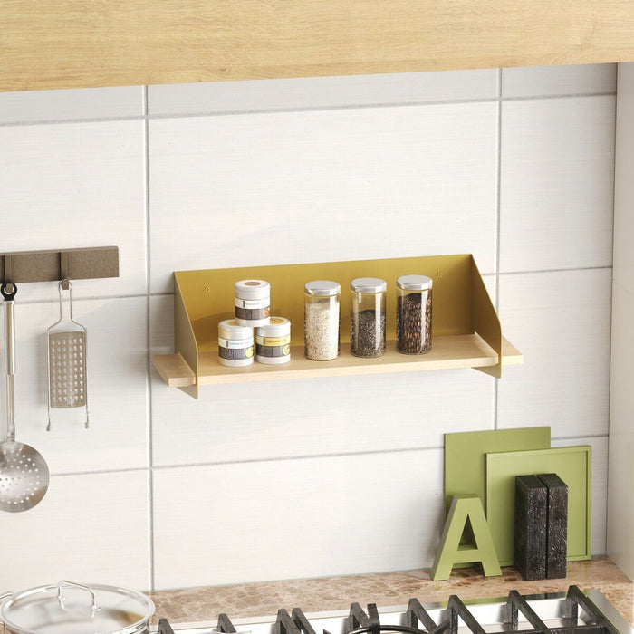 Calicosy - Wandplank L60 cm WREN - Goud|Hout