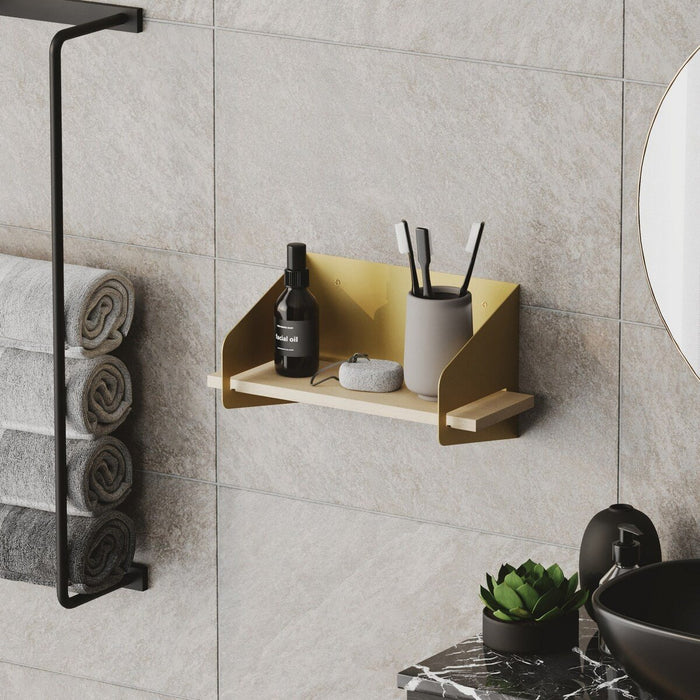 Calicosy - Wandplank L40 cm WREN - Goud|Hout