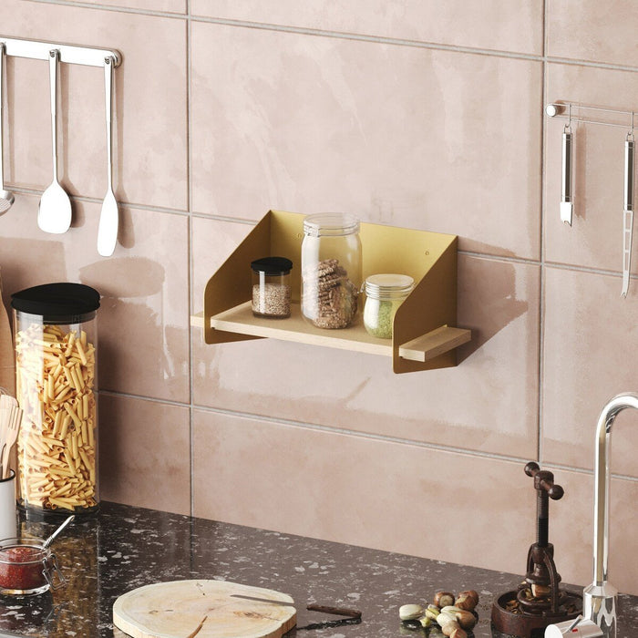 Calicosy - Wandplank L40 cm WREN - Goud|Hout