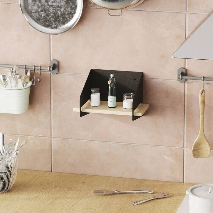 Calicosy - Wandplank L30 cm WREN - Zwart|hout