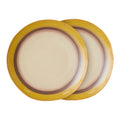 HKliving 70's Dinerbord Ø 29 cm - Set van 2 - Coconut