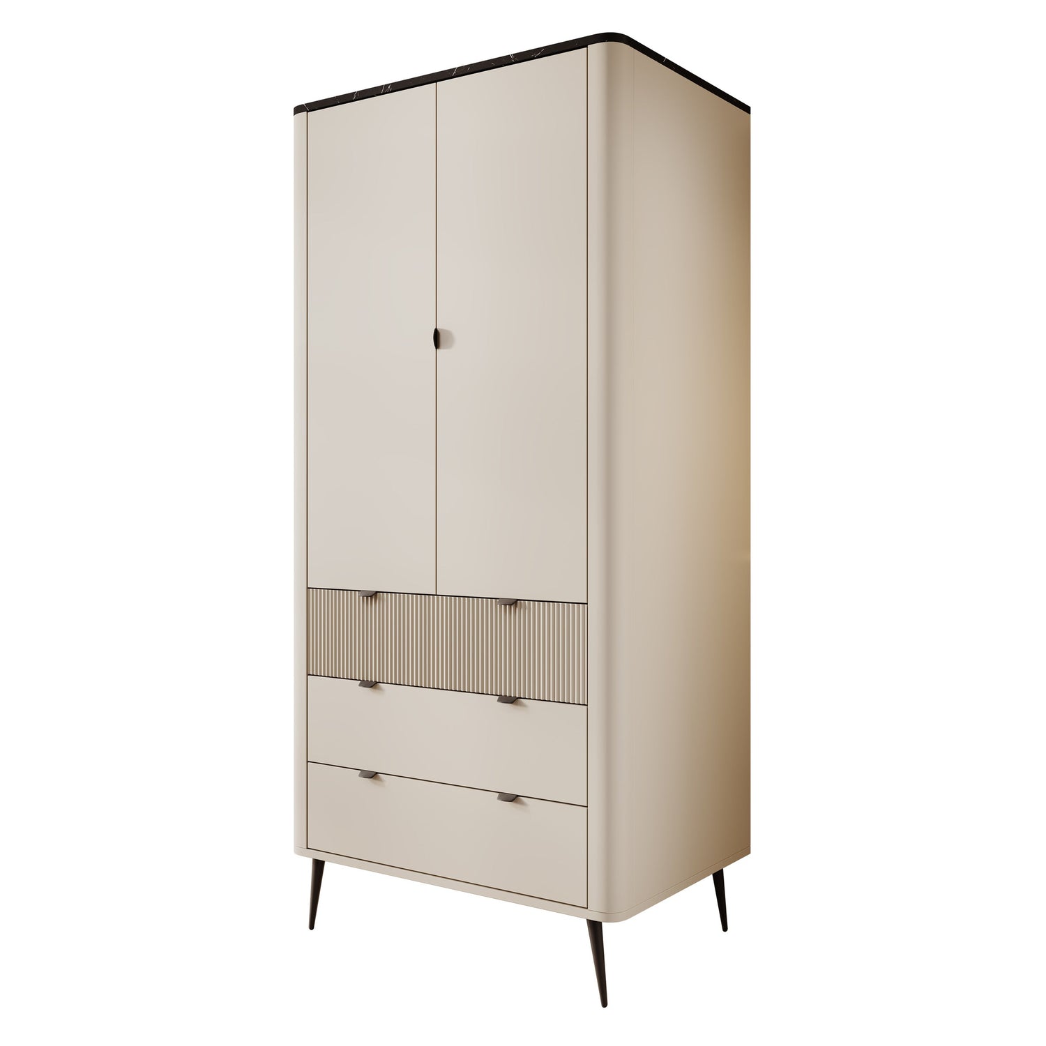 Meubella - Kledingkast Mace - Beige - 90 cm