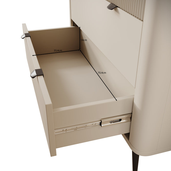 Meubella - Kledingkast Mace - Beige - 90 cm