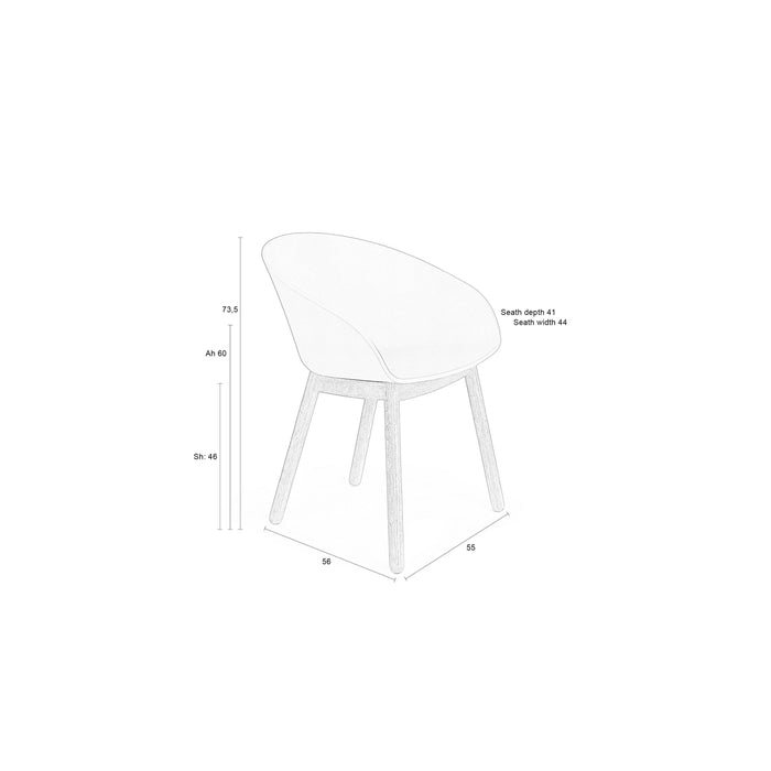Zuiver Void Eetkamerstoelen Eiken Wit - Set van 2