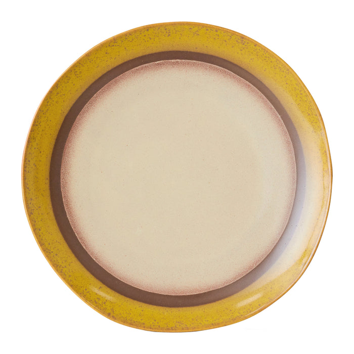 HKliving 70's Dinerbord Ø 29 cm - Set van 2 - Coconut