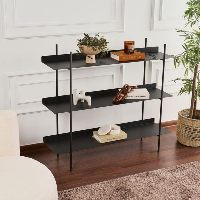 Calicosy - Metalen Wandrek PIPER - B120 cm - Zwart