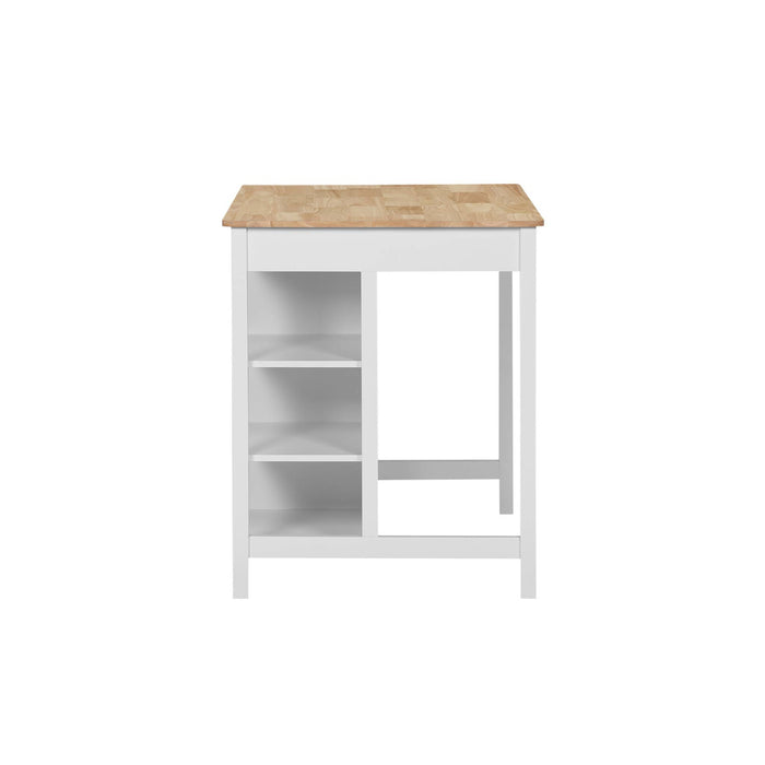 sweeek - 3-in-1 keukeneiland, 5 planken, 1 deur, 1 lade, 120cm
