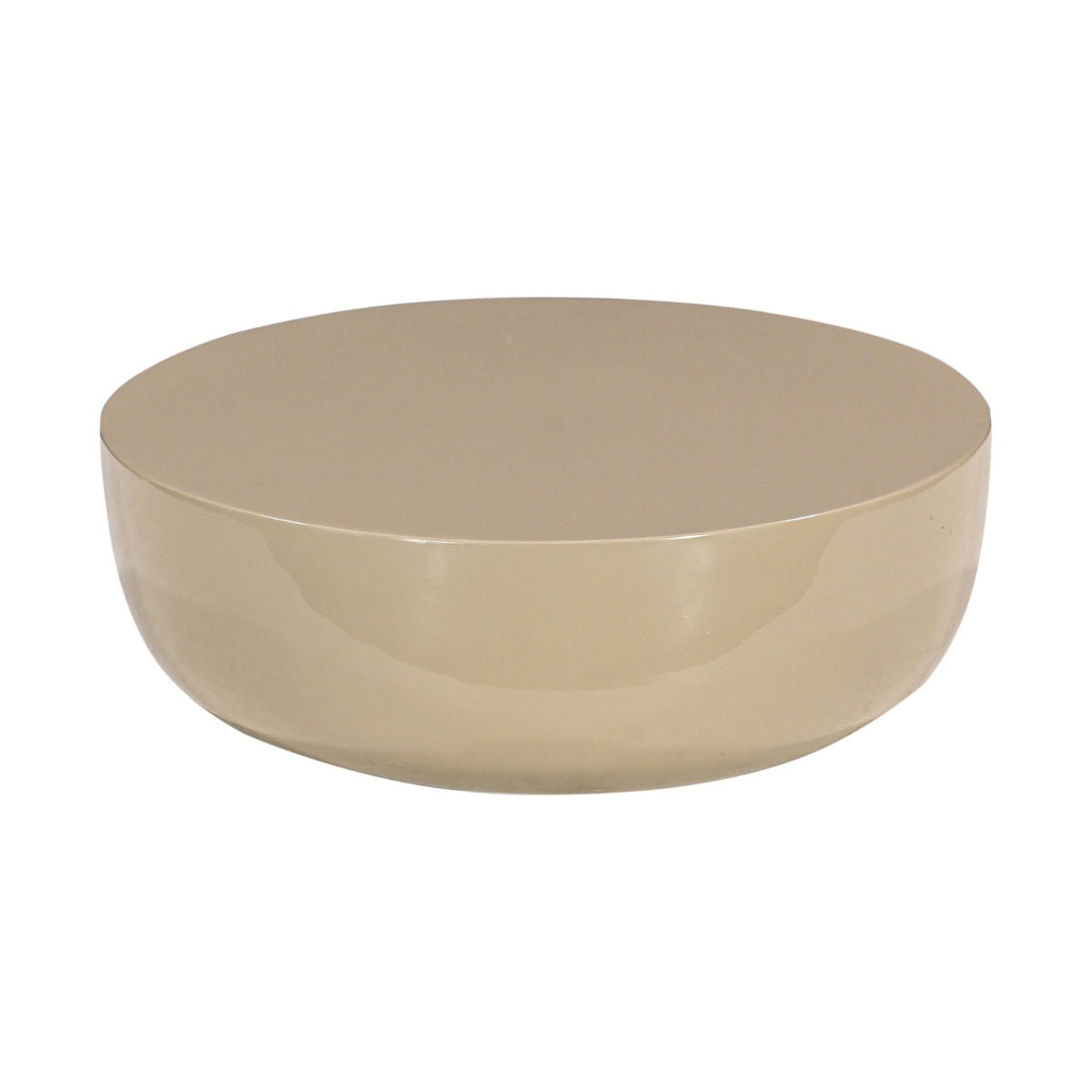 Giga Meubel - Salontafel - Beige Glossy - Ø70x25cm - Kevin