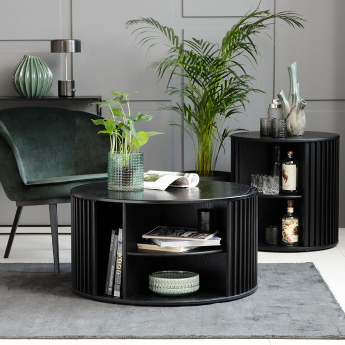 Giga Living - Salontafel Zwart Eikenhout - 85x85x45cm - Siena