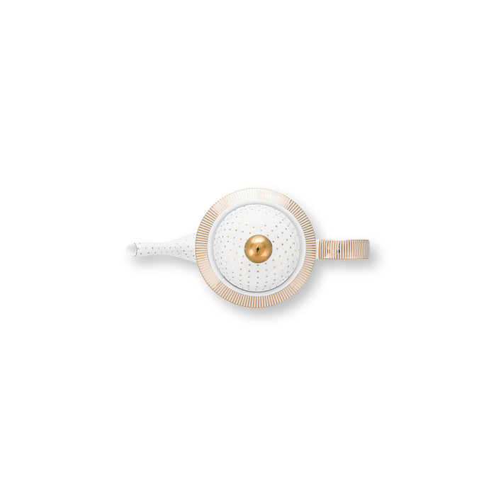 Pip Studio Theepot Dot Delight - Theekan - Wit| Goud - 1,25l