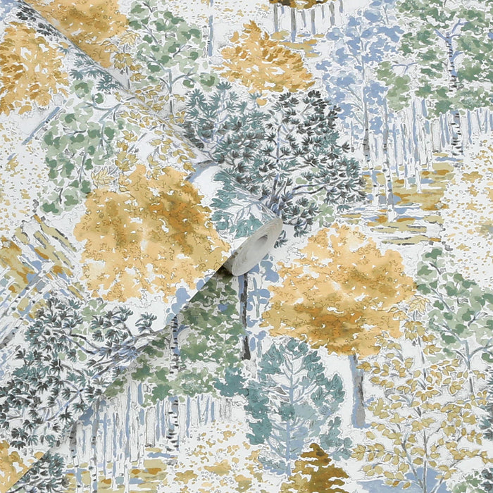 Laura Ashley - Vliesbehang - Bernwood geel